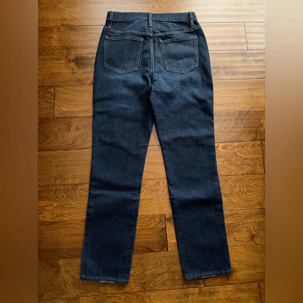 J Crew Jeans Womens 27 Dark Blue 10" Vintage Straight 27x28 - Picture 2 of 10